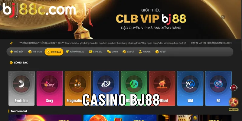 Sảnh Casino Bj88